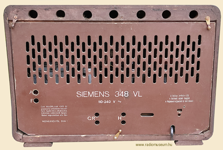 Siemens 348VL hátoldala
