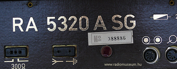 Videoton RA5320 A SG hátlapja
